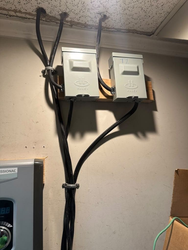 Electrical safety disconnects mounted with neatly routed cables